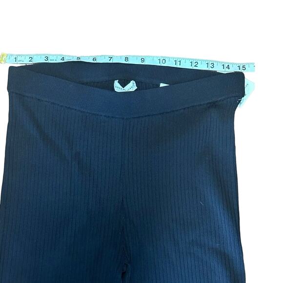 NWT GOOD AMERICAN Plaited Rib Flare pull on Pants SIZE 4 STRETCH retro chic - Picture 3 of 16